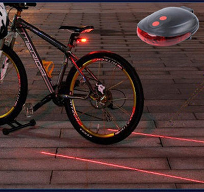 Baklykta för cykel (5LED+2Laser)